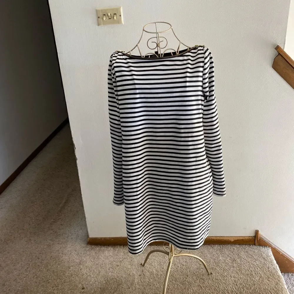 Rachel Zoe Pea in the Pod Maternity Stripe Dress Large Black White